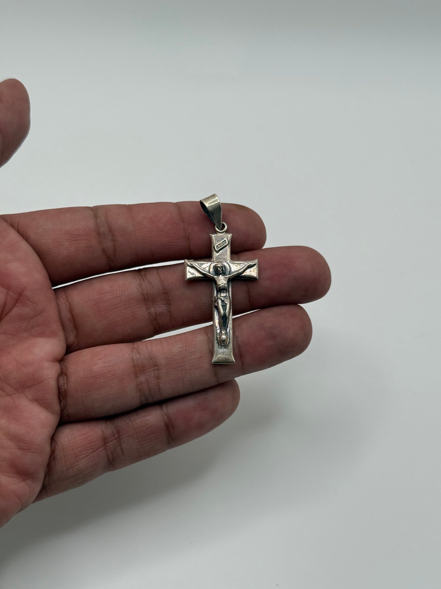 .925 Sterling Silver Jesus Crucifix Cross Pendant