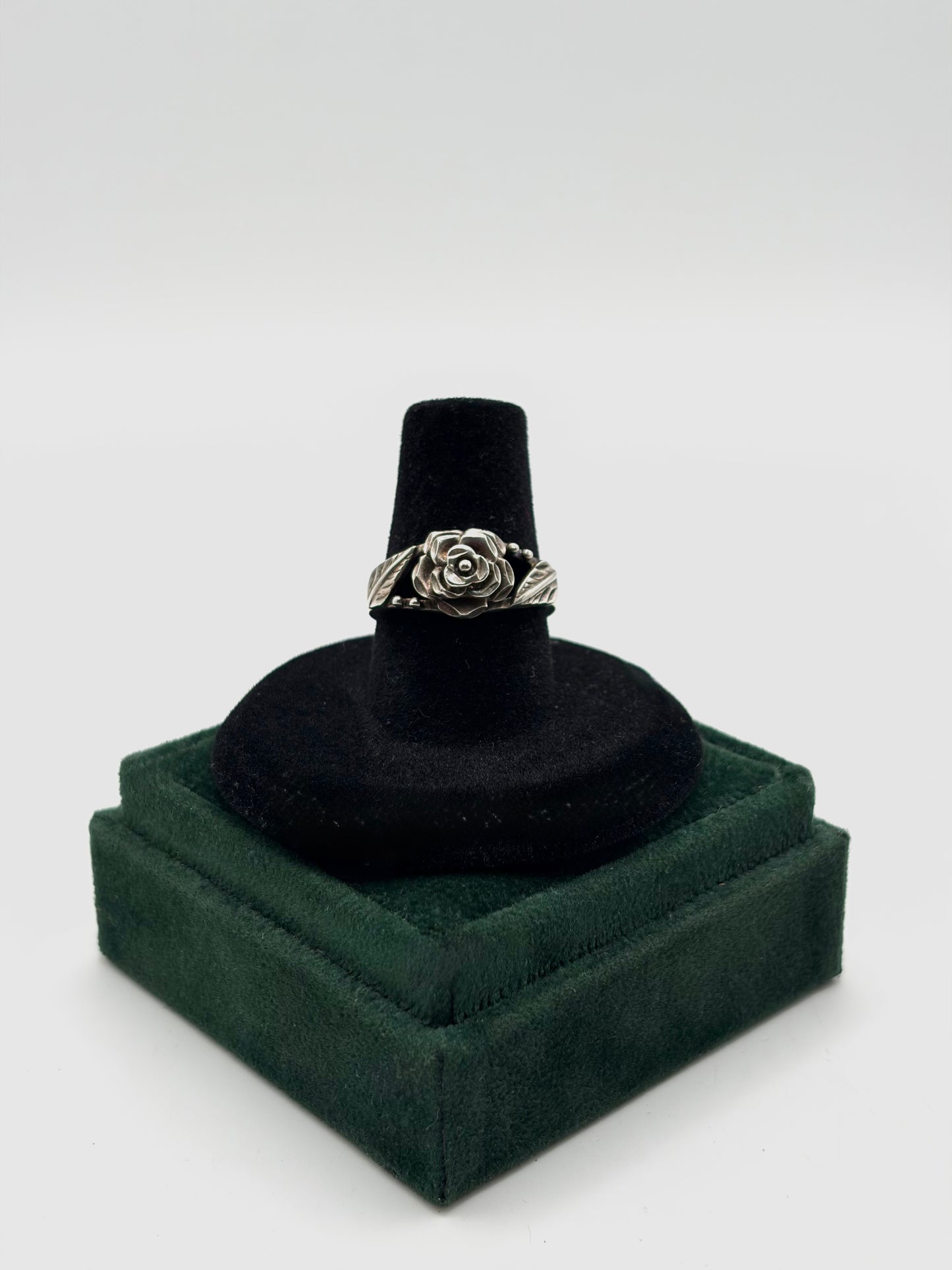 .925 Sterling Silver Rose Ring Sz. 7