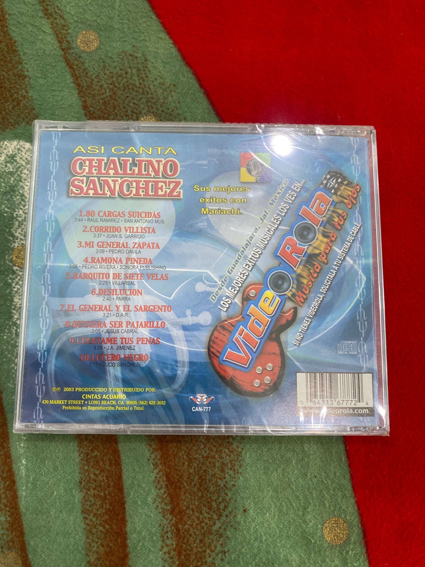 Chalino Sanchez Asi Canta Sus Mejores Exitos Con Mariachi CD