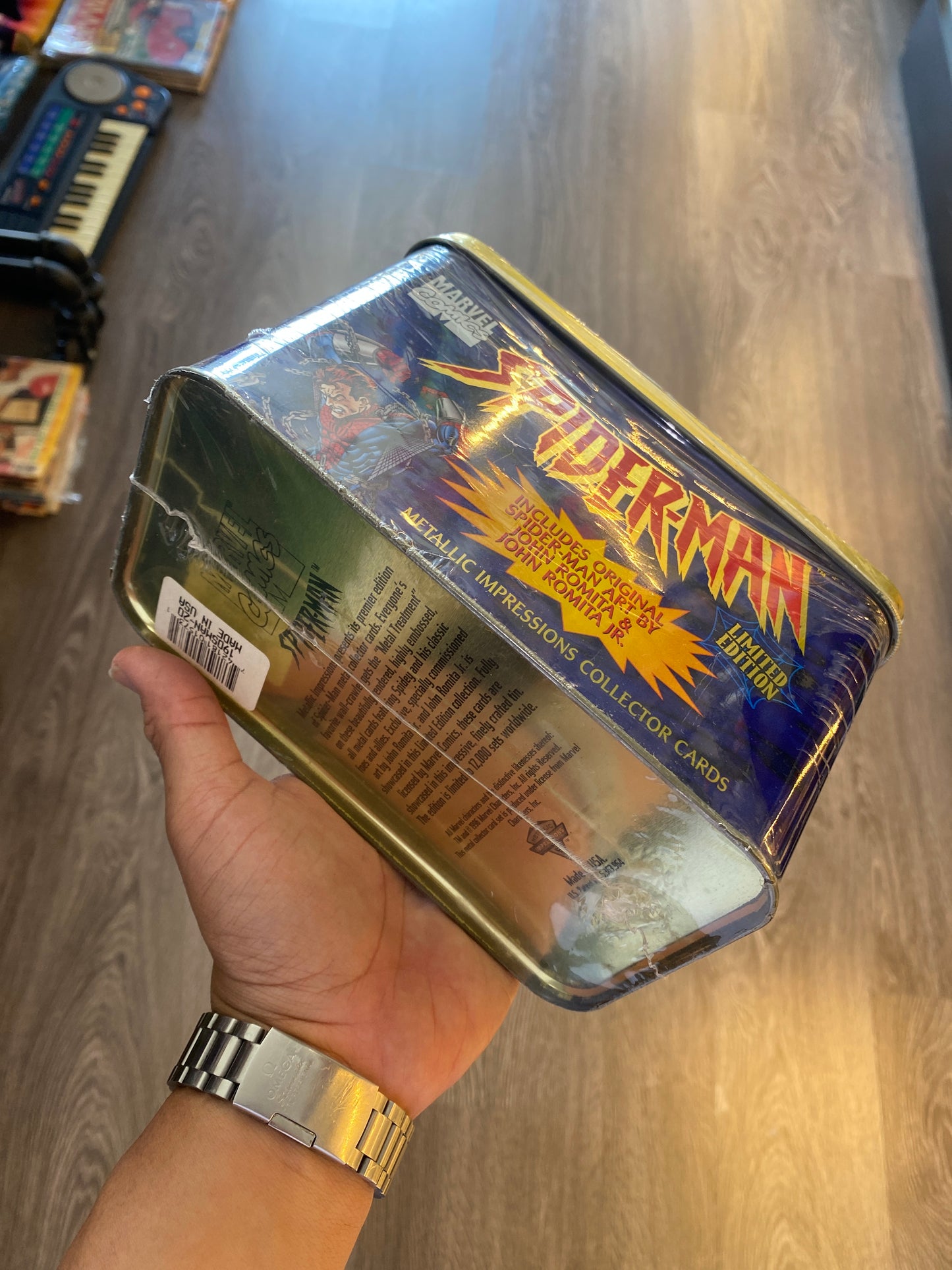 1996 Marvel Spider-Man LE Metallic Impressions Collector Cards Tin SEALED