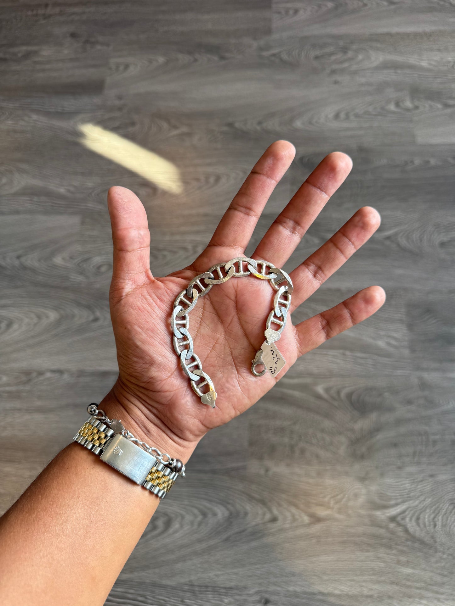 .925 Sterling silver mariner gucci link bracelet 8”