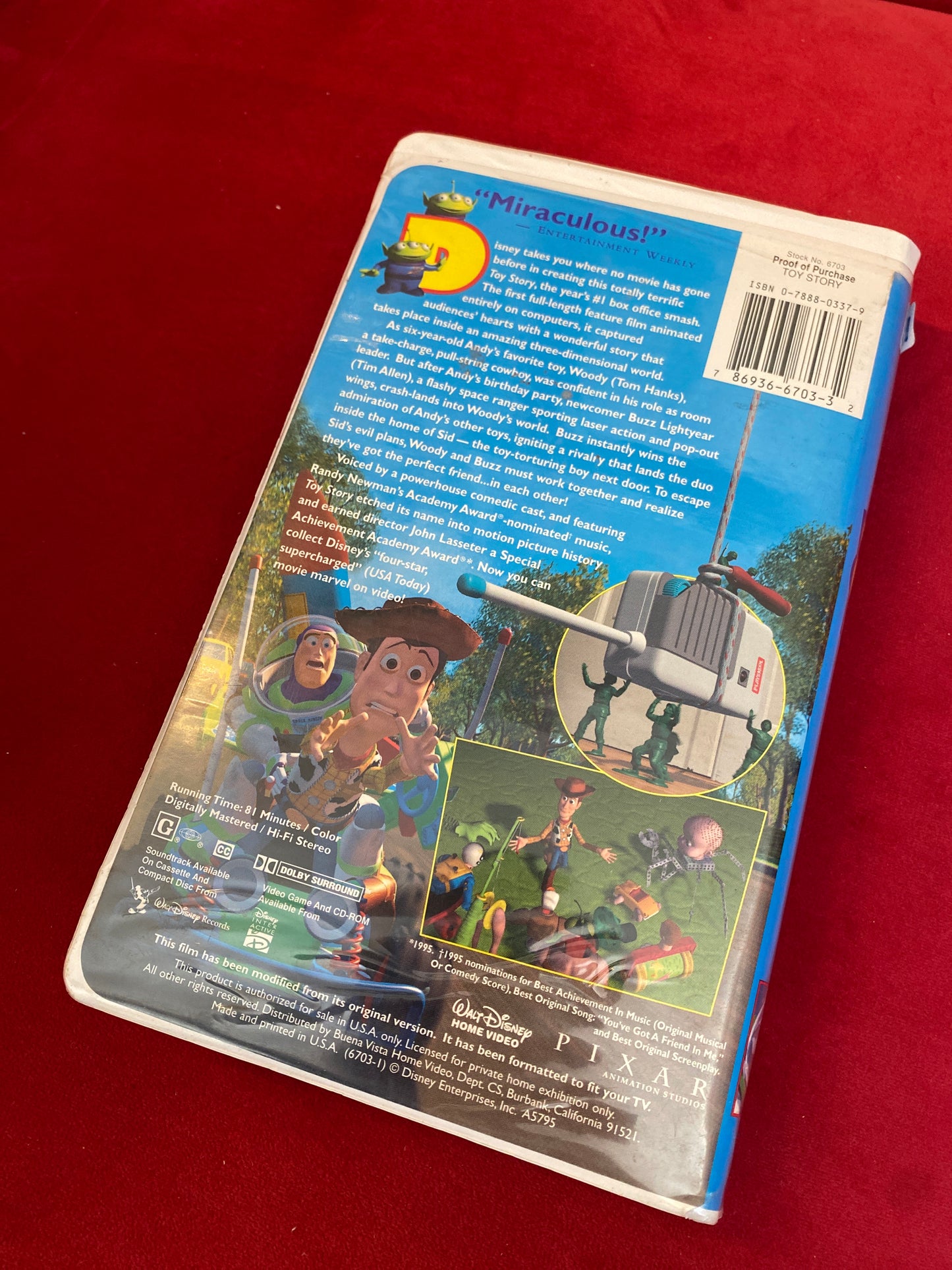 Disney Toy Story VHS Movie