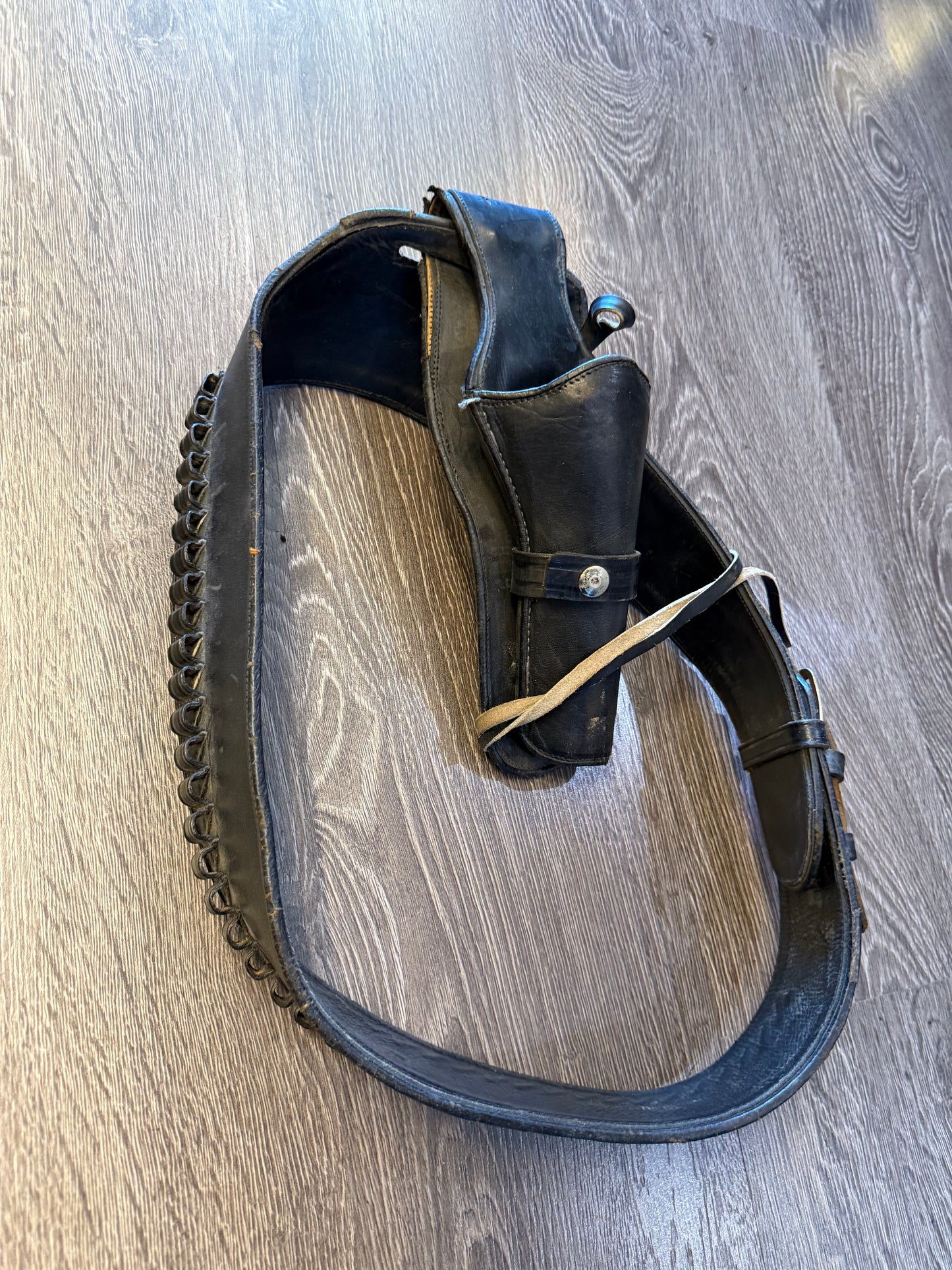 Vintage western gun holder leather strap