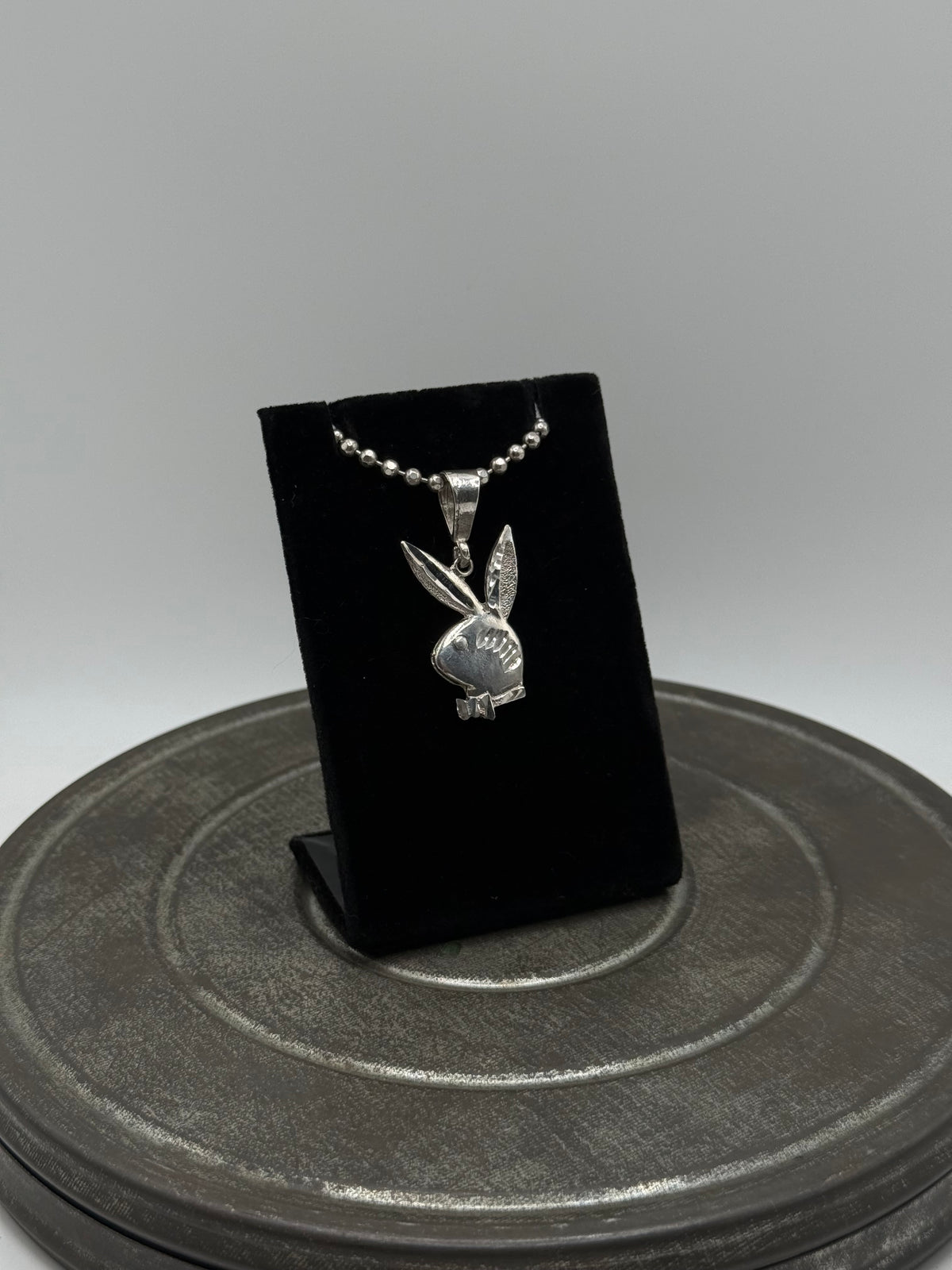 .925 Sterling Silver Playboy Bunny Pendant – Cutout Design