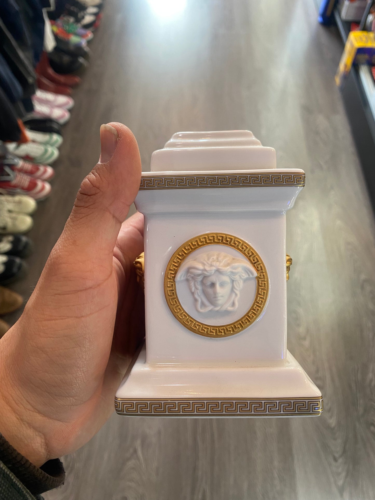 Versace Clock & Lighter Set White