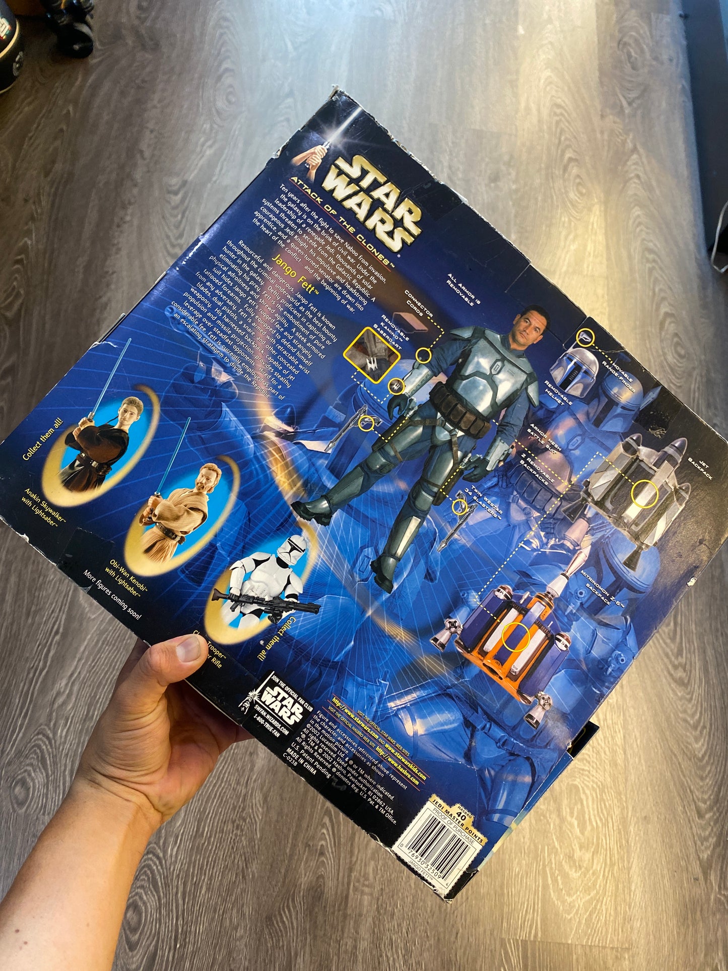 Vintage Star Wars Jango Fett 18” Posable Action Figure Toy Set