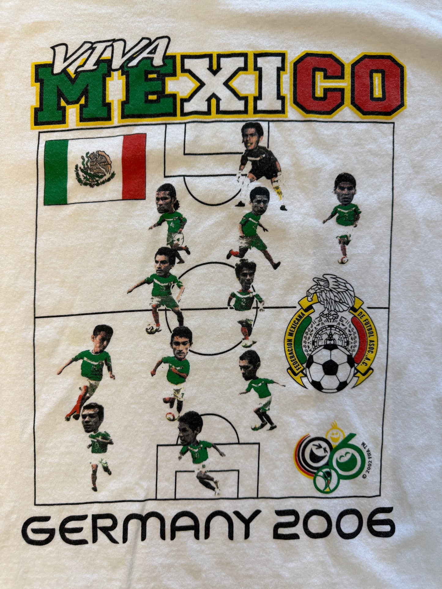 World Cup 2006 Germany Mexico cartoon shirt sz. Xl