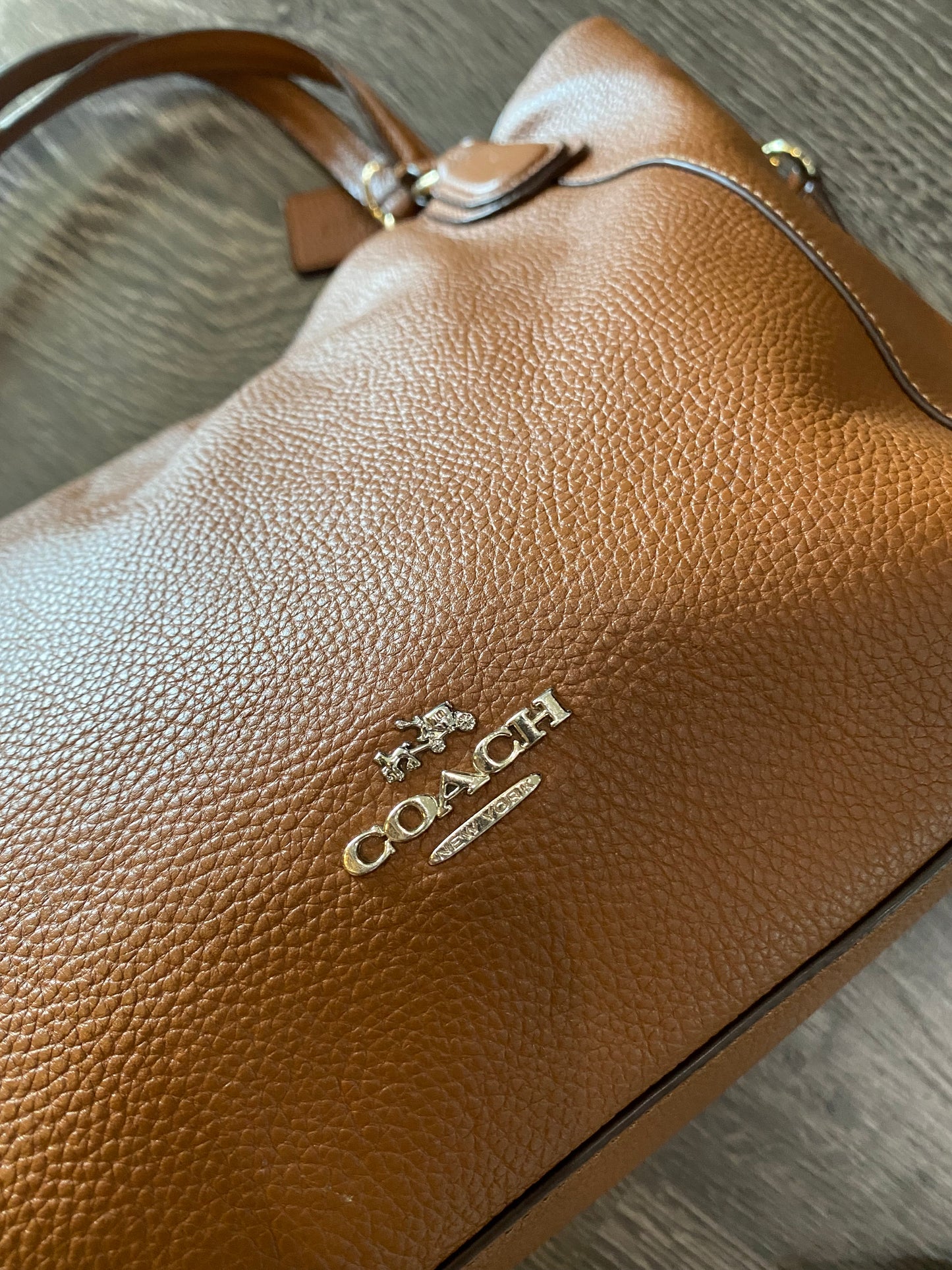 Coach Chestnut Brown Leather Purse Hand Bag