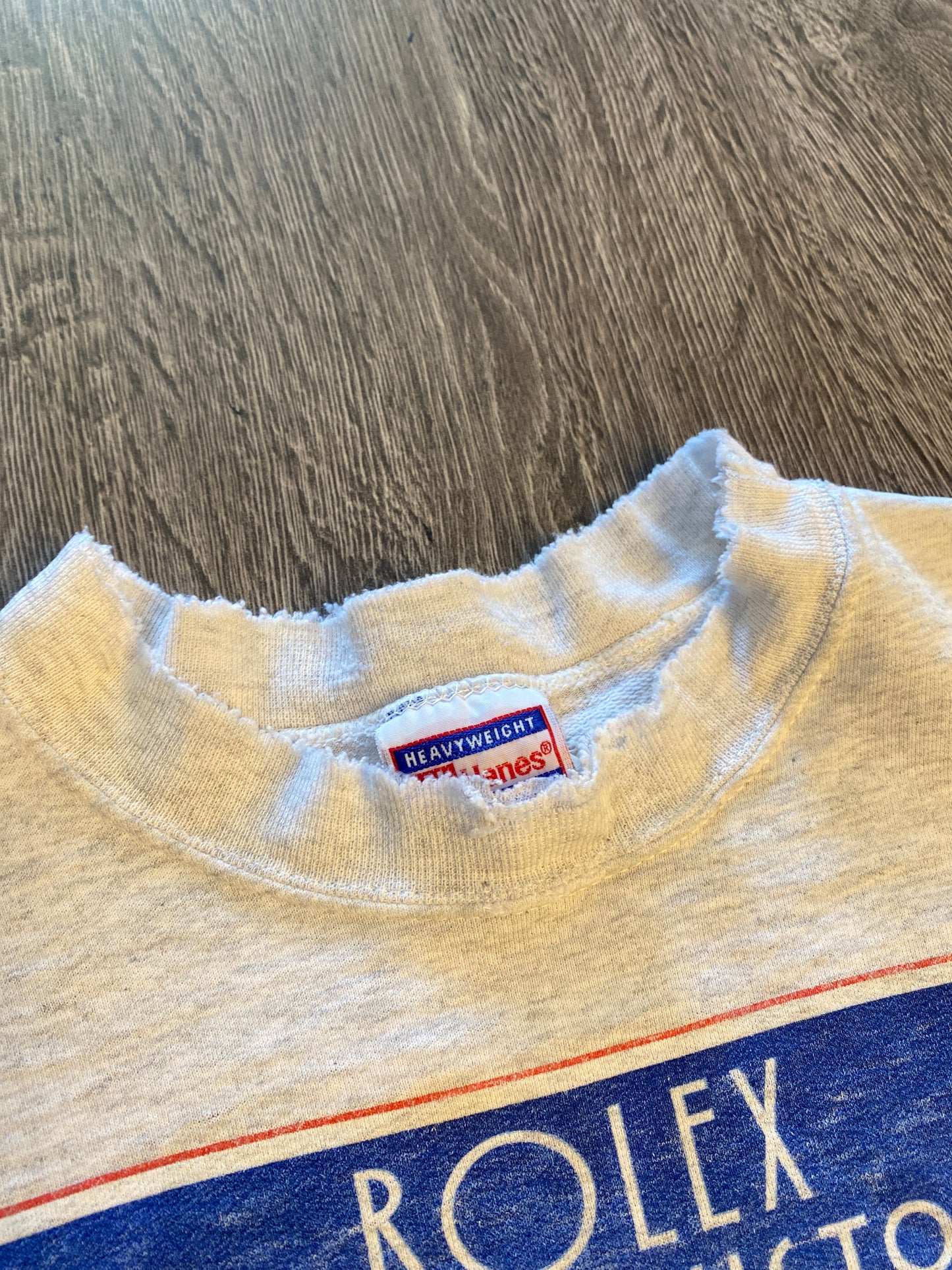 Vintage Y2K Rolex Monterey Automobile Races Crewneck Light Grey Sz Large