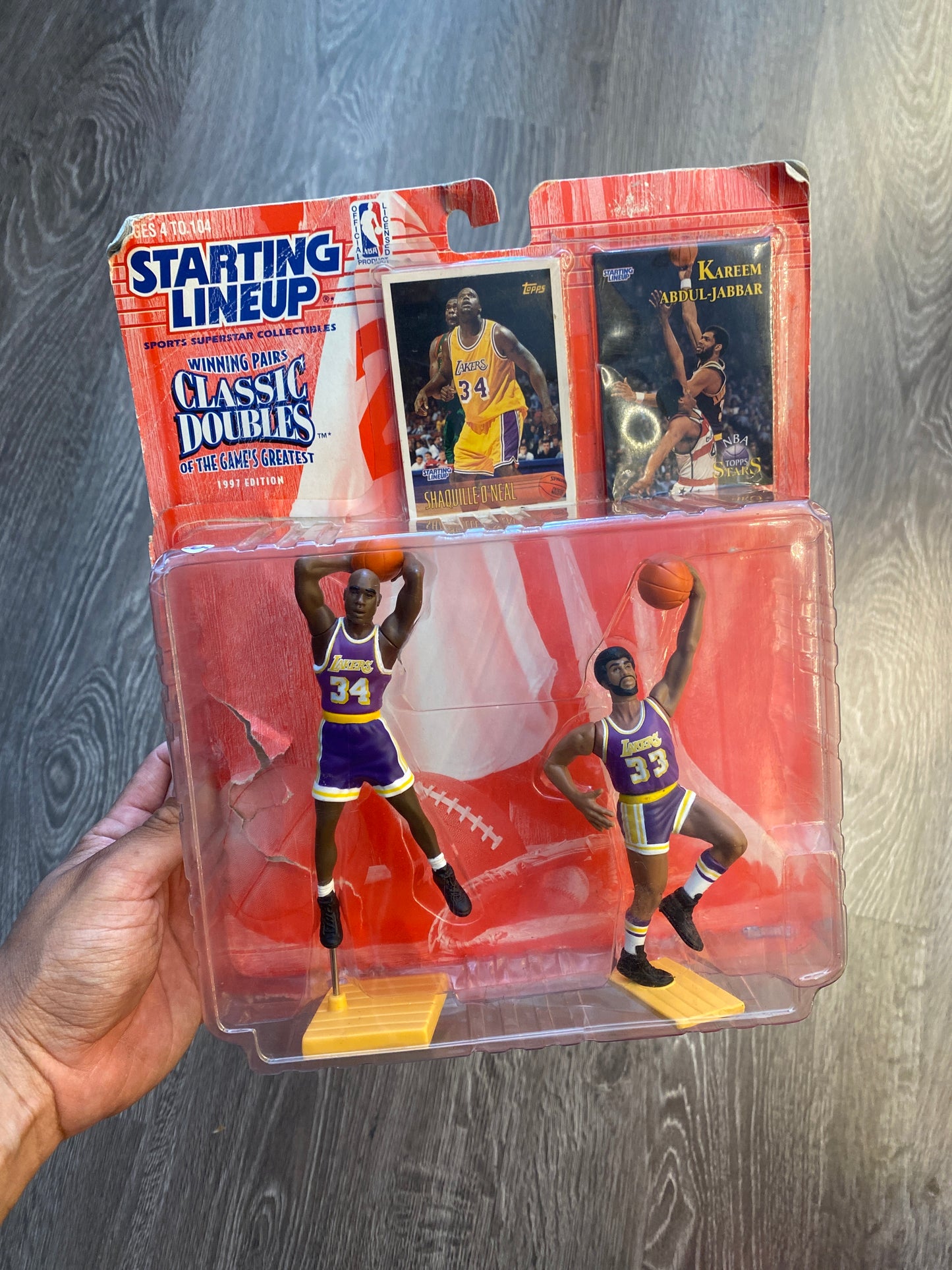 Starting Lineup Classic Doubles Shaq and Kareem Abdul Jabbar Action Figure Set