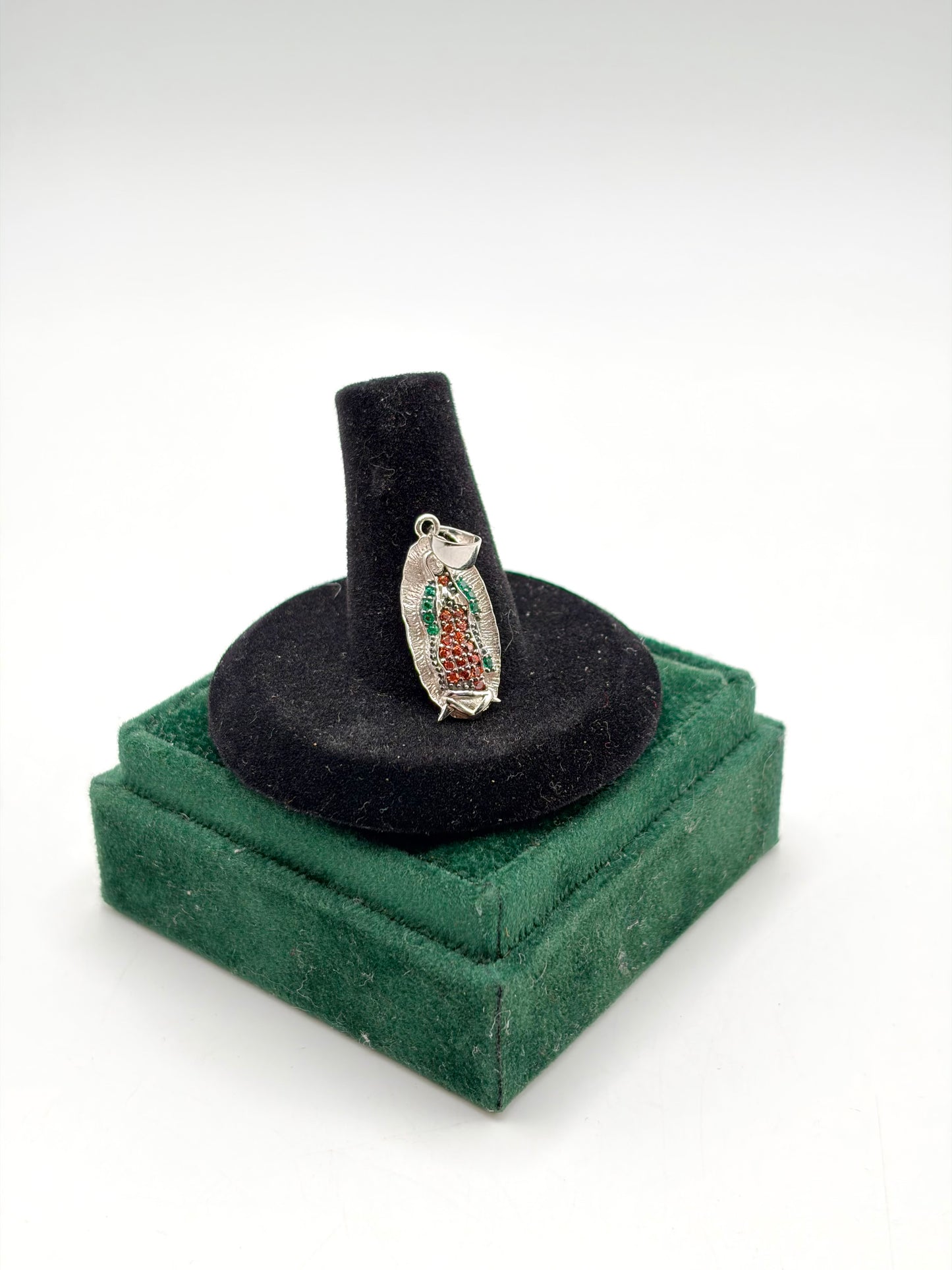.925 Sterling Silver Saint Mary CZ. Pendant