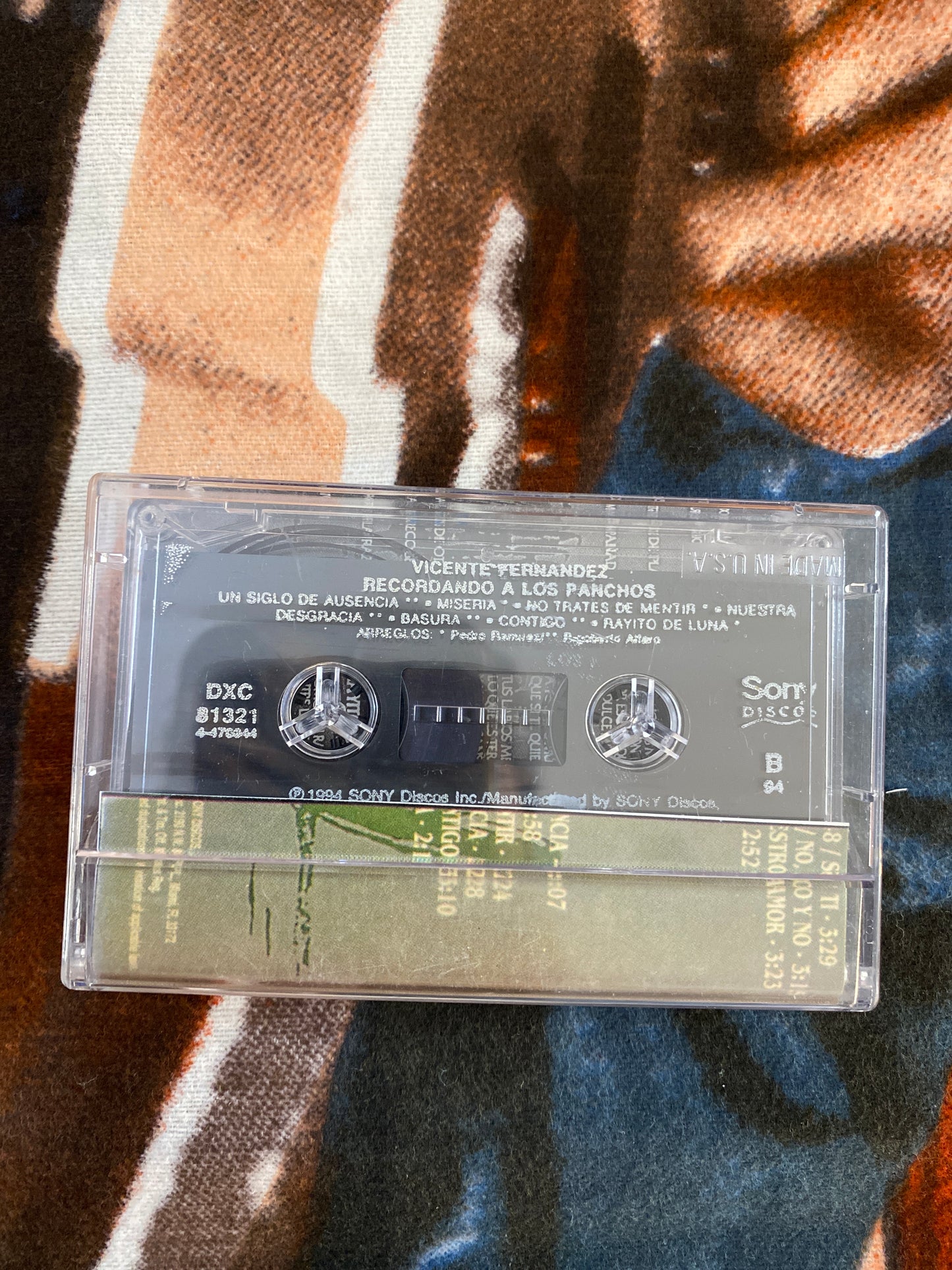 Vicente Fernandez Recordando A Los Panchos Cassette Tape