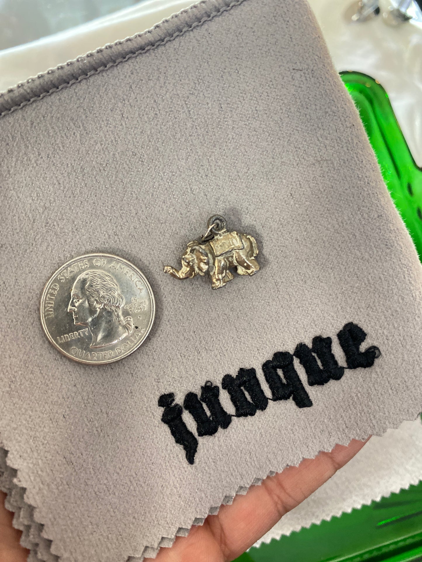 .925 Sterling Silver Mini Elephant Pendant