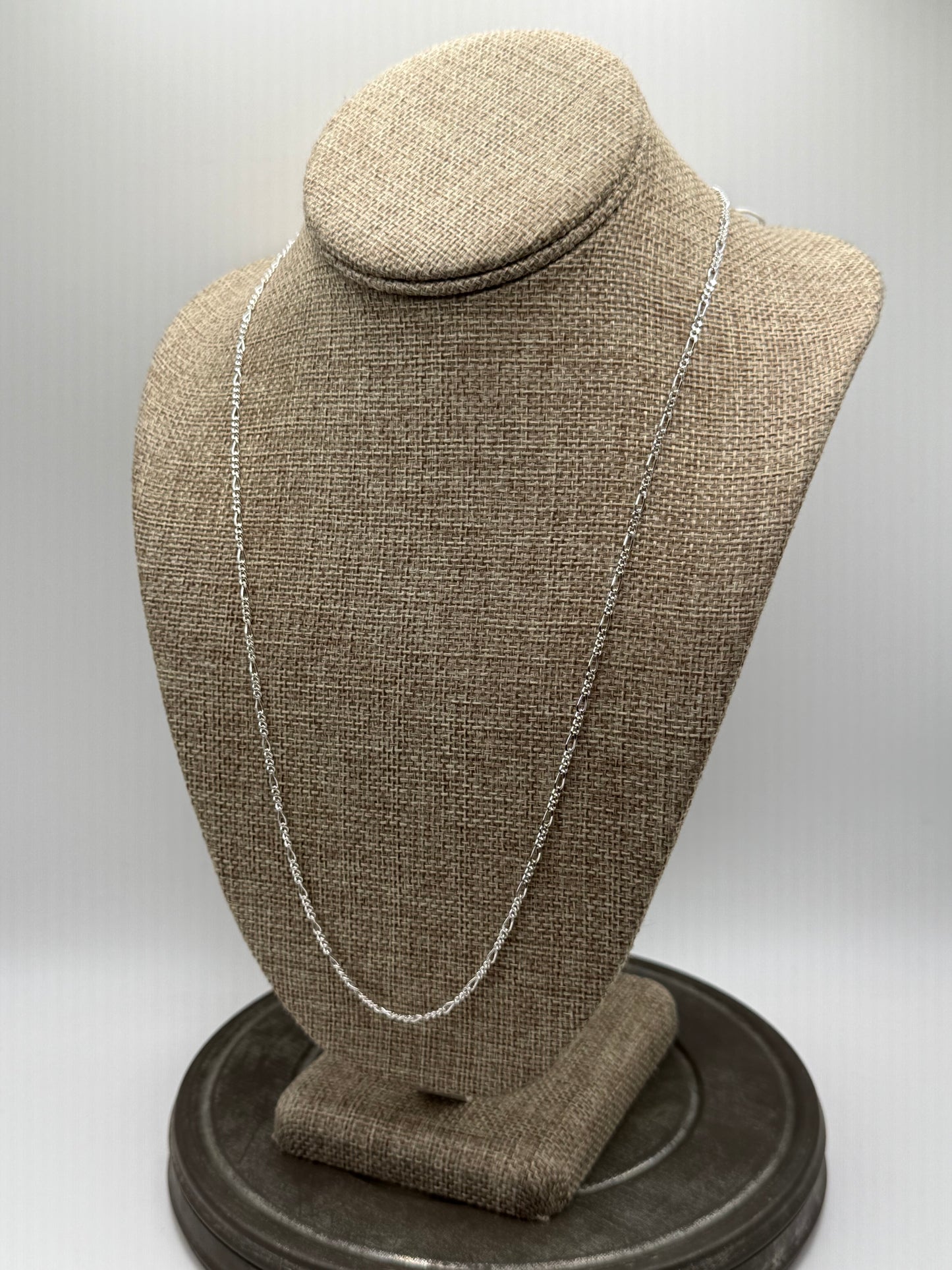 .925 Sterling Silver Figaro Chain Sz. 24”