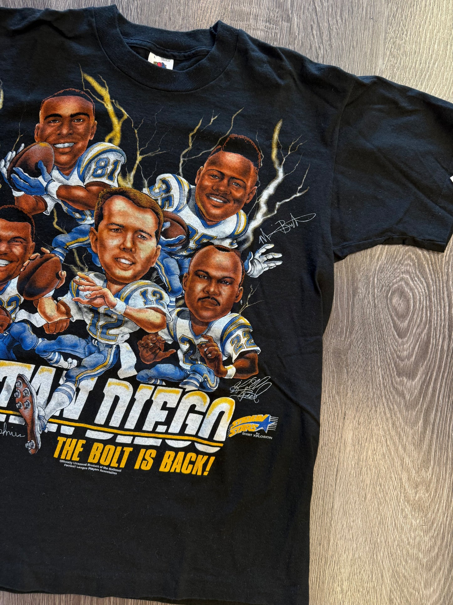 Vintage San Diego Chargers Caricatures shirt sz. L