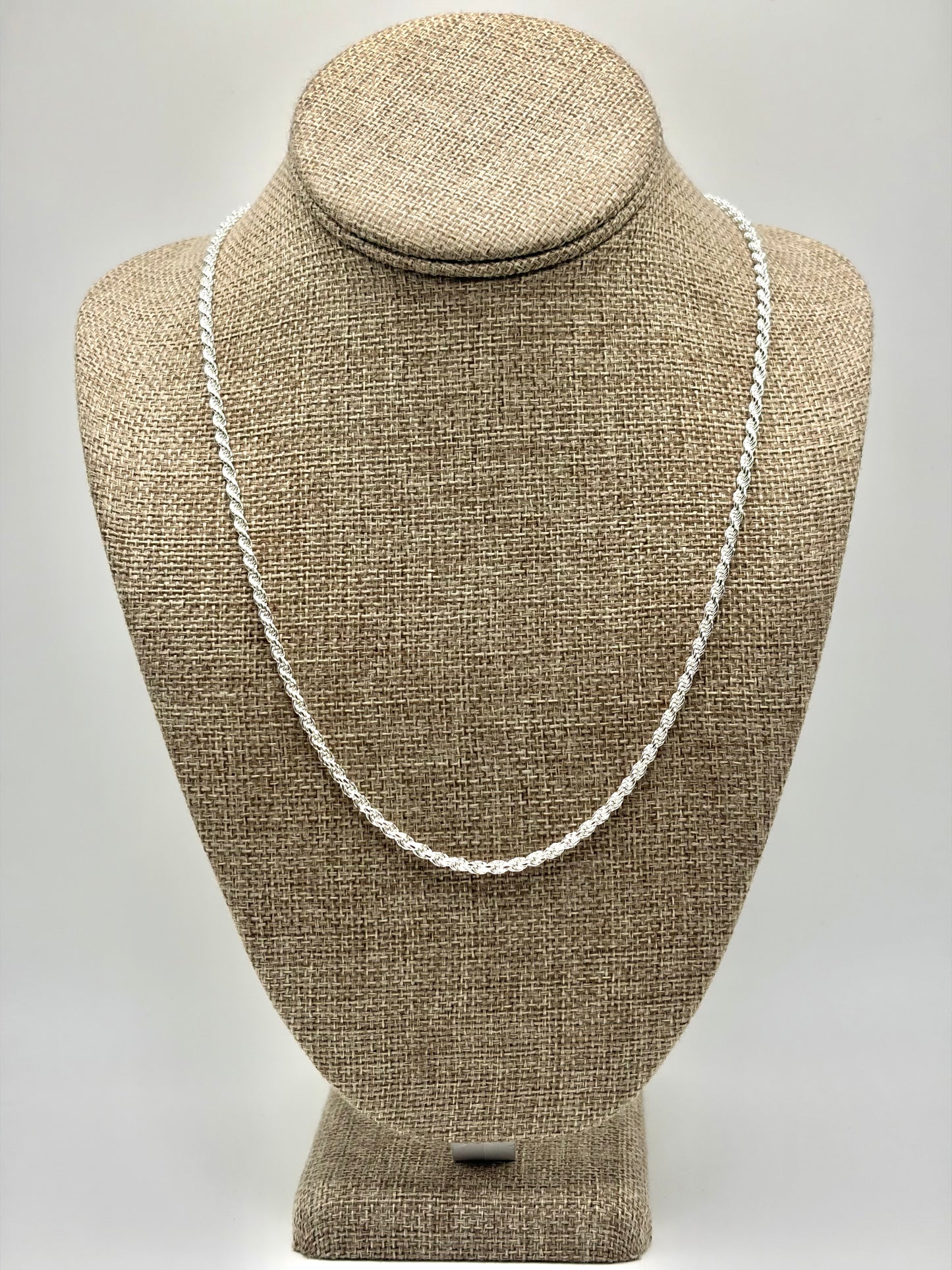 .925 Sterling Silver Rope Chain 26in