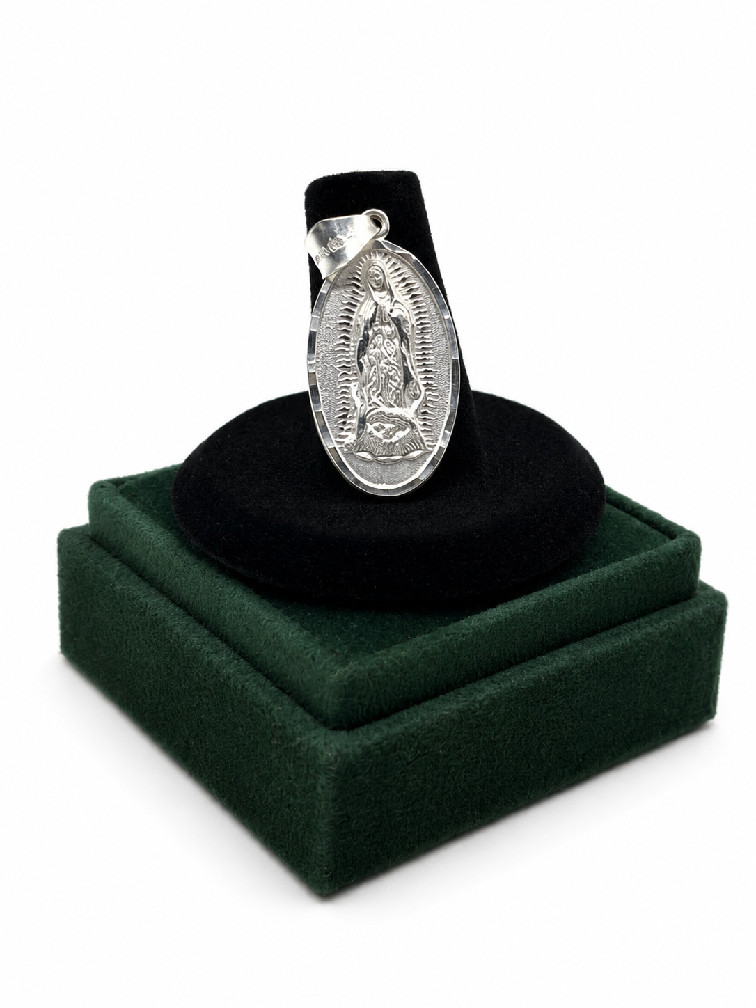 .925 Sterling Silver Virgin Mary Pendant