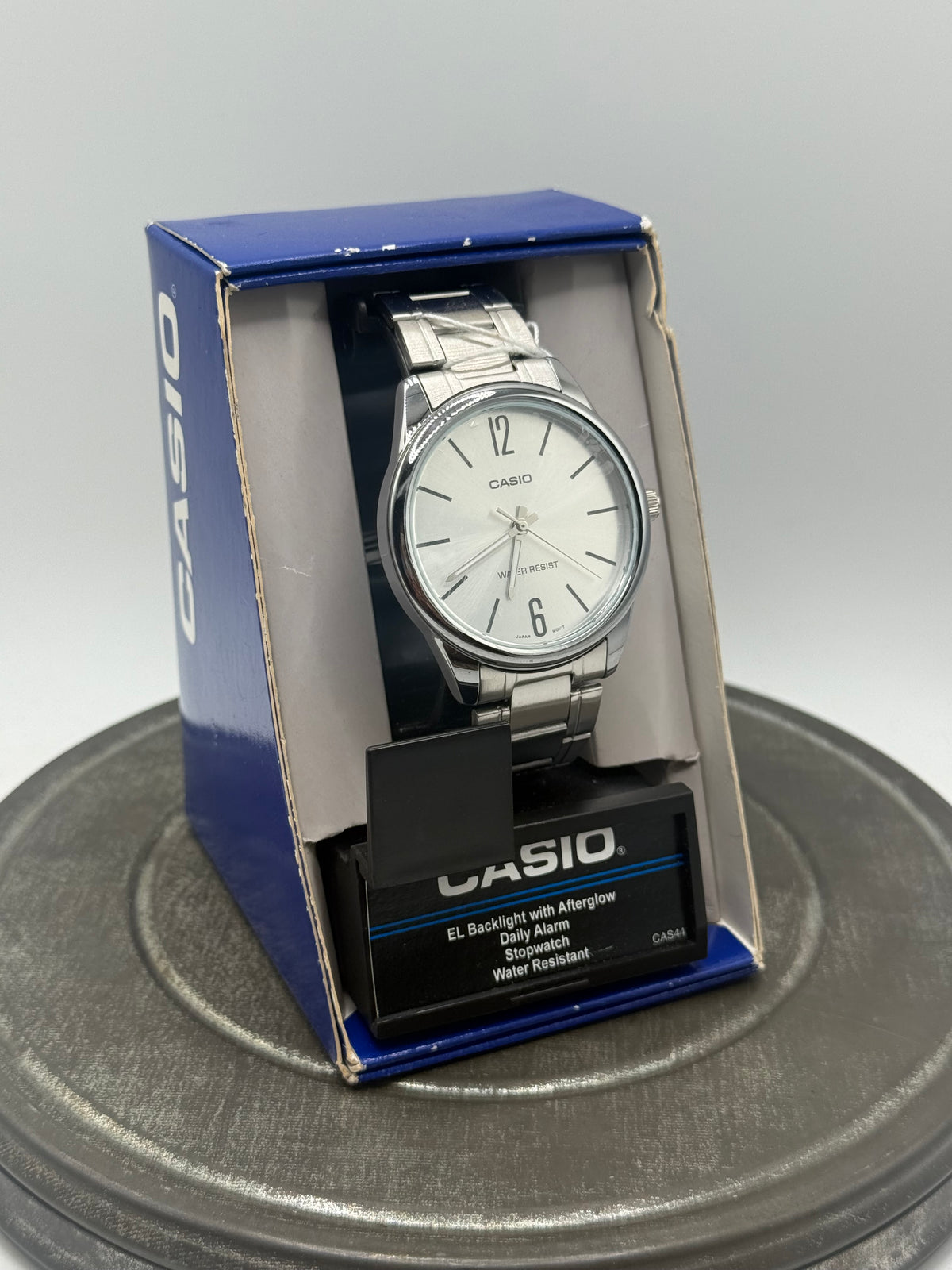 Casio Stainless Steel White Stick Dial Watch