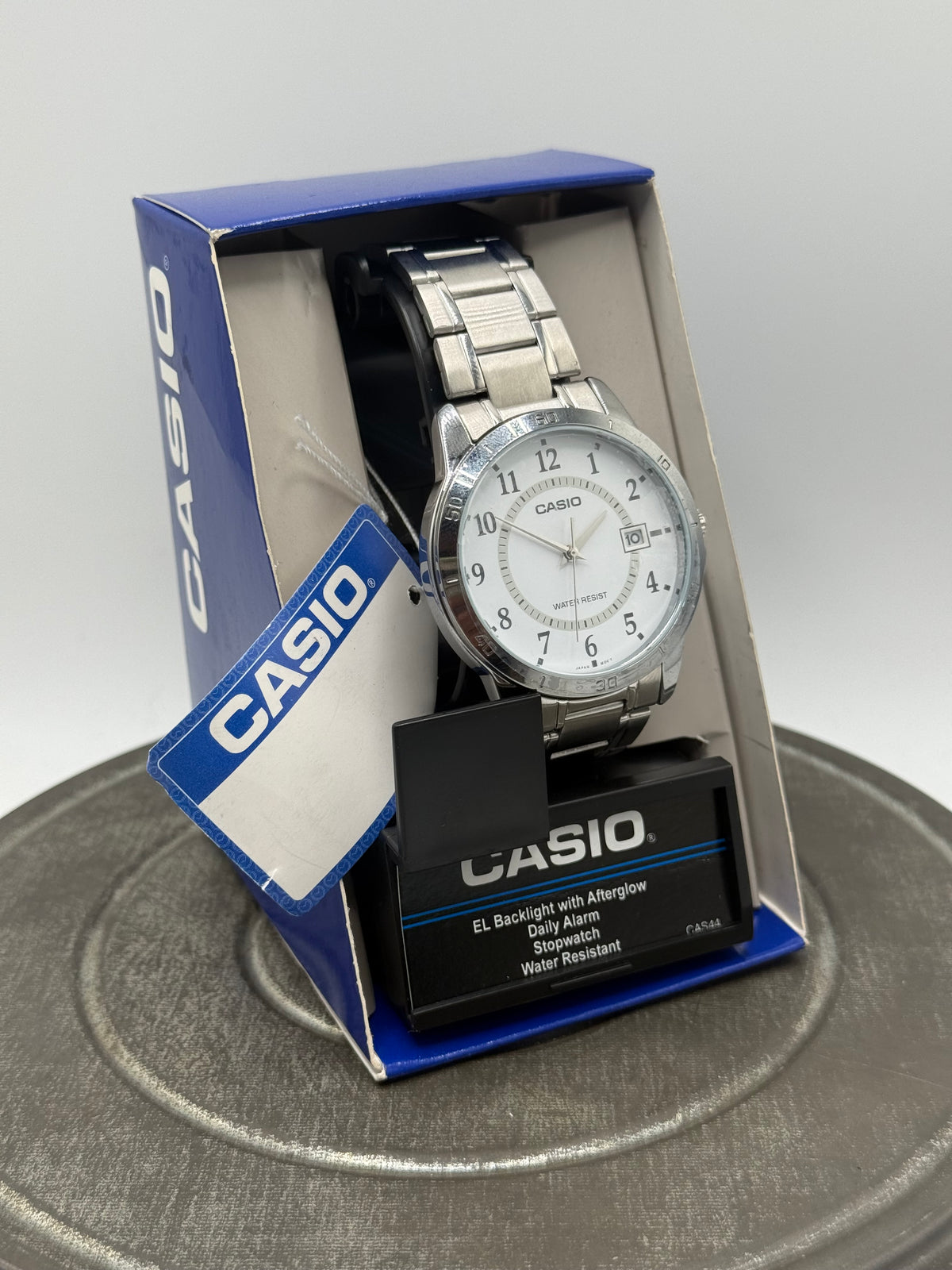 Casio Stainless Steel White Dial Numerals Watch