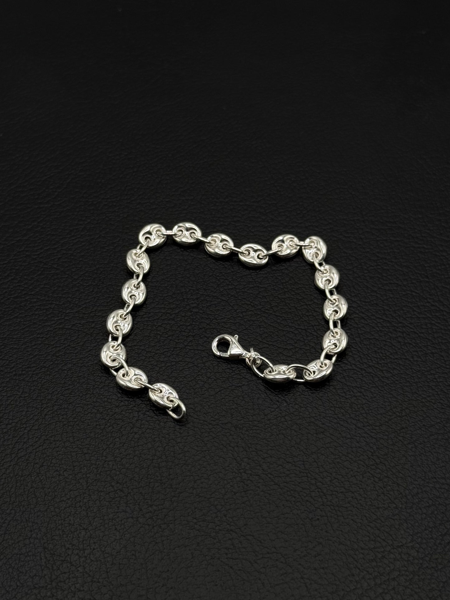 .925 Sterling Silver Gucci Puff Link Bracelet- Mariner 8.5”