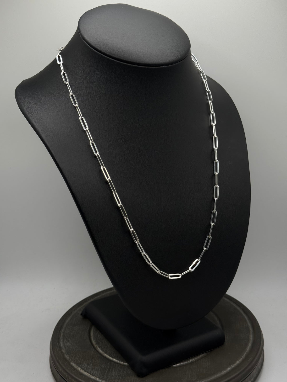 .925 Sterling Silver Paperclip Chain - Classic 22”