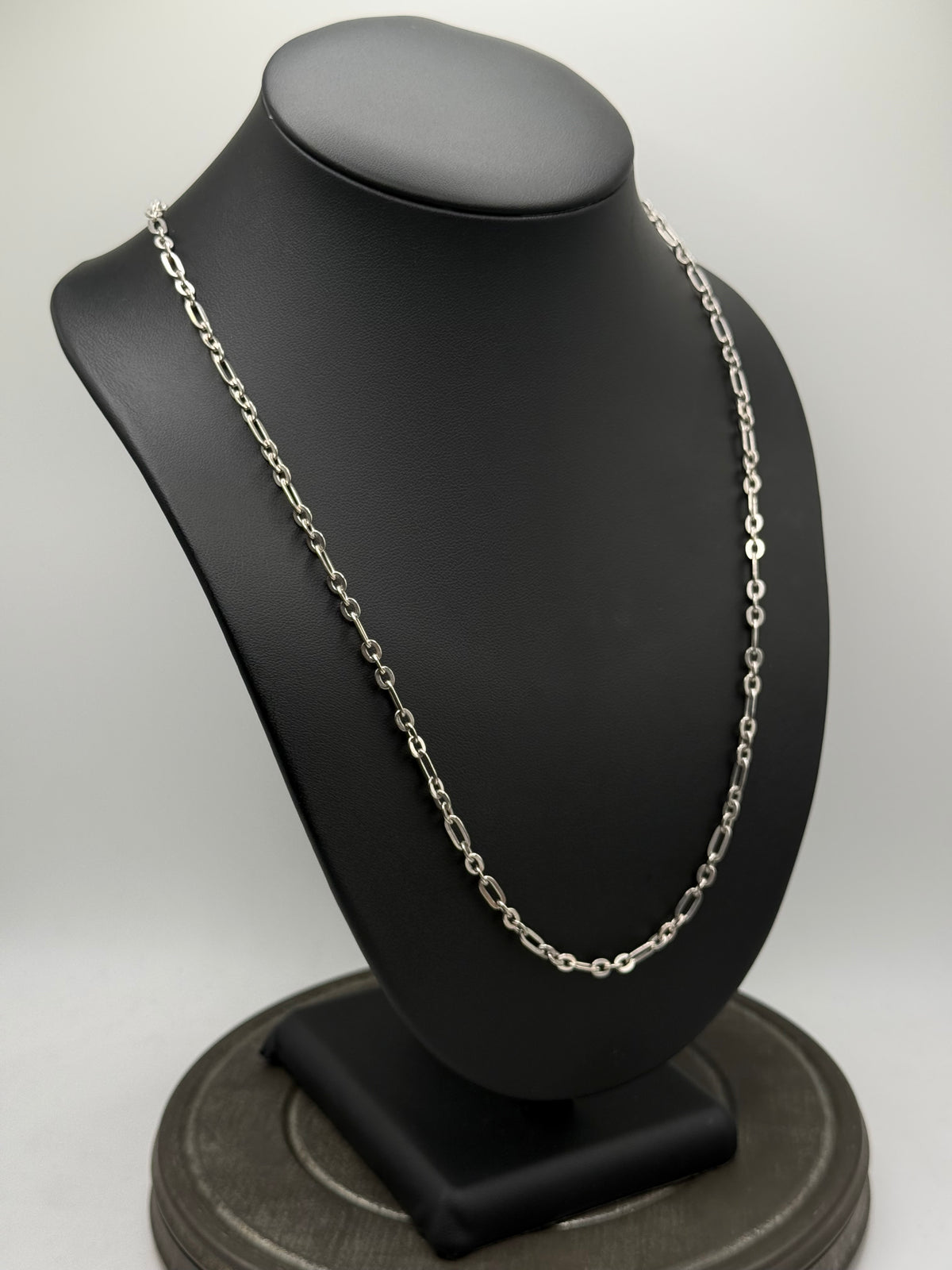 .925 Sterling Silver Oval Round Link Chain - Classic 24”