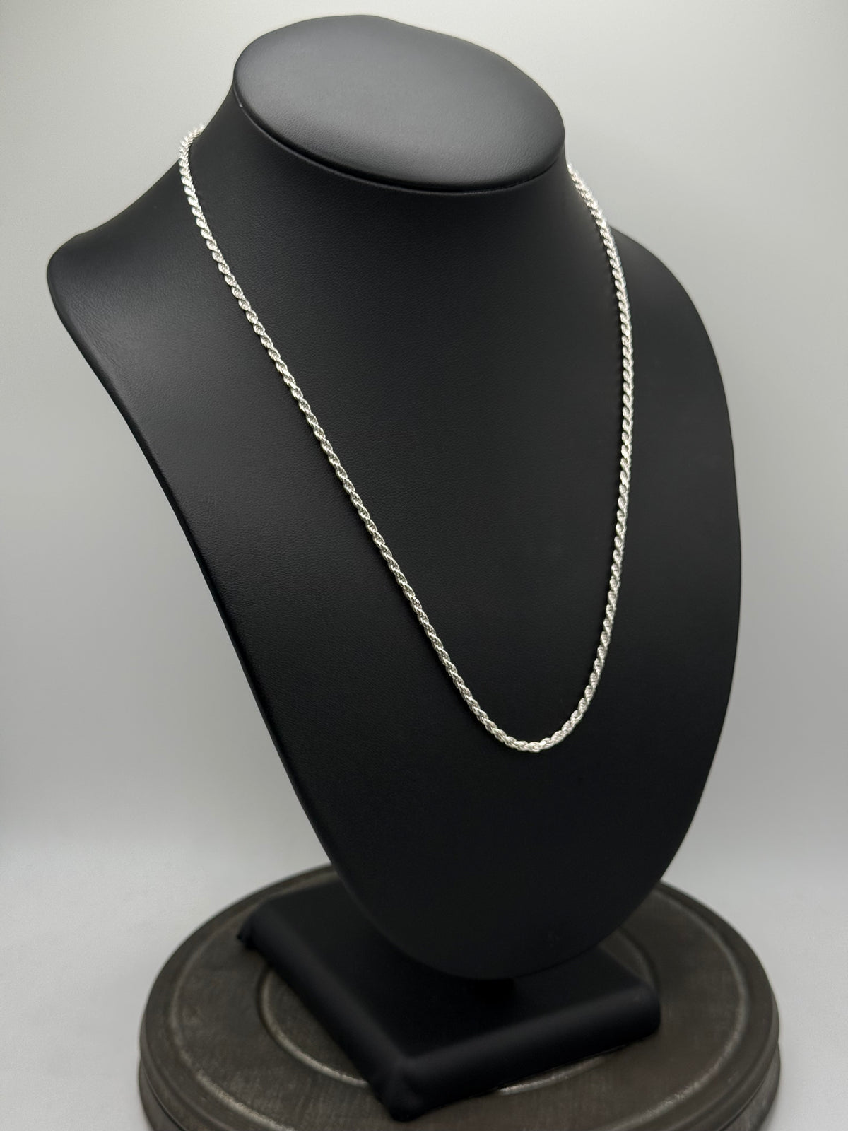 .925 Sterling Silver Solid Rope Chain - Classic 20”