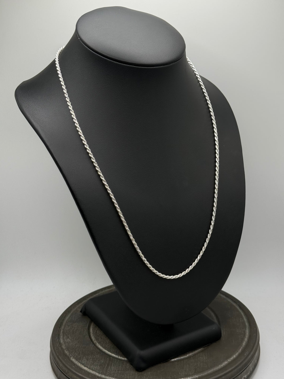 .925 Sterling Silver Solid Rope Chain - Classic 24”