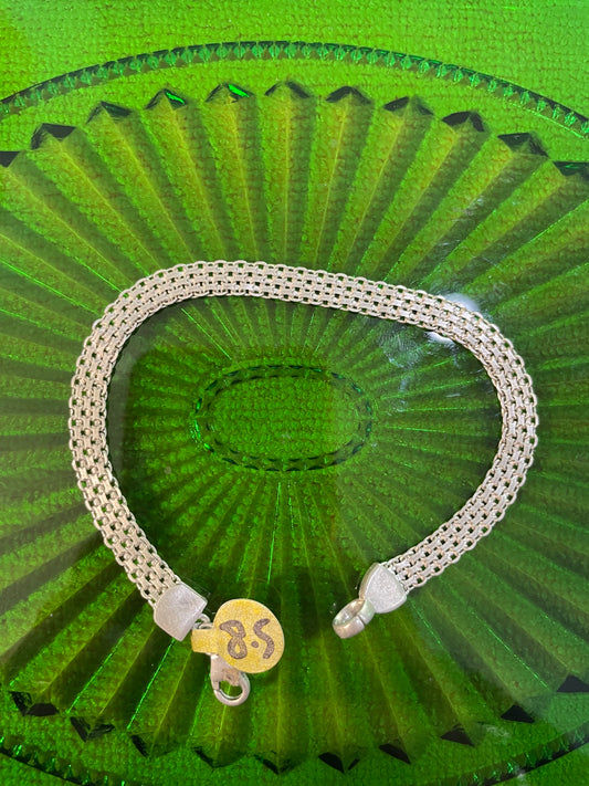 .925 sterling silver medieval bracelet 8.5”