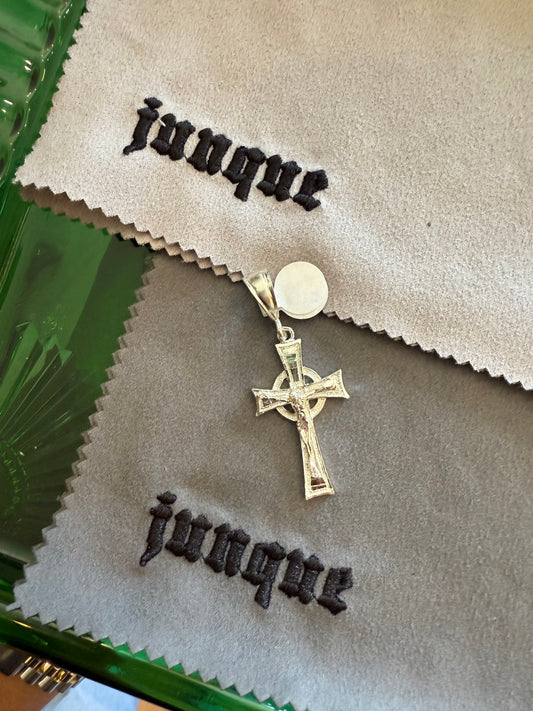 .925 Sterling silver jesus cross pendant
