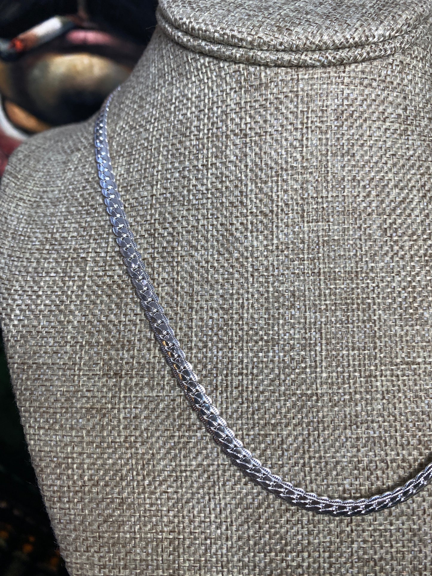 .925 Sterling Silver Tennis Link Chain 19”