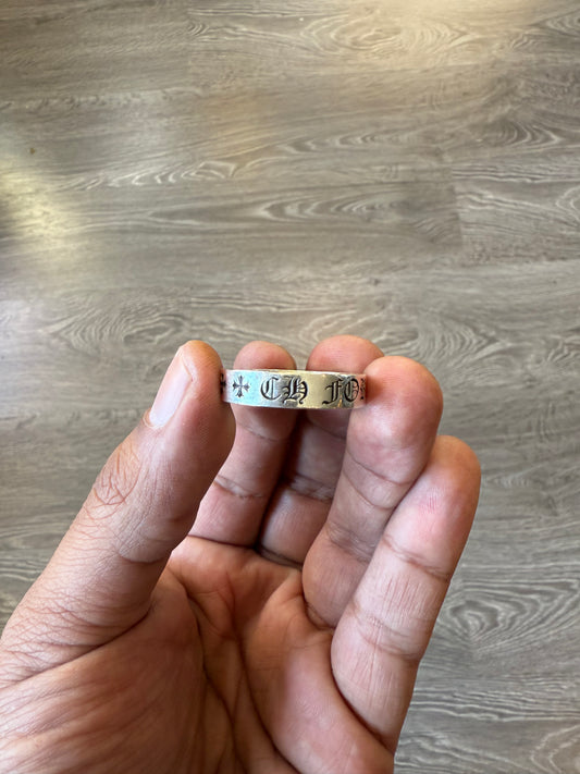 .925 Sterling Silver Chrome Hearts forever ring sz. 12