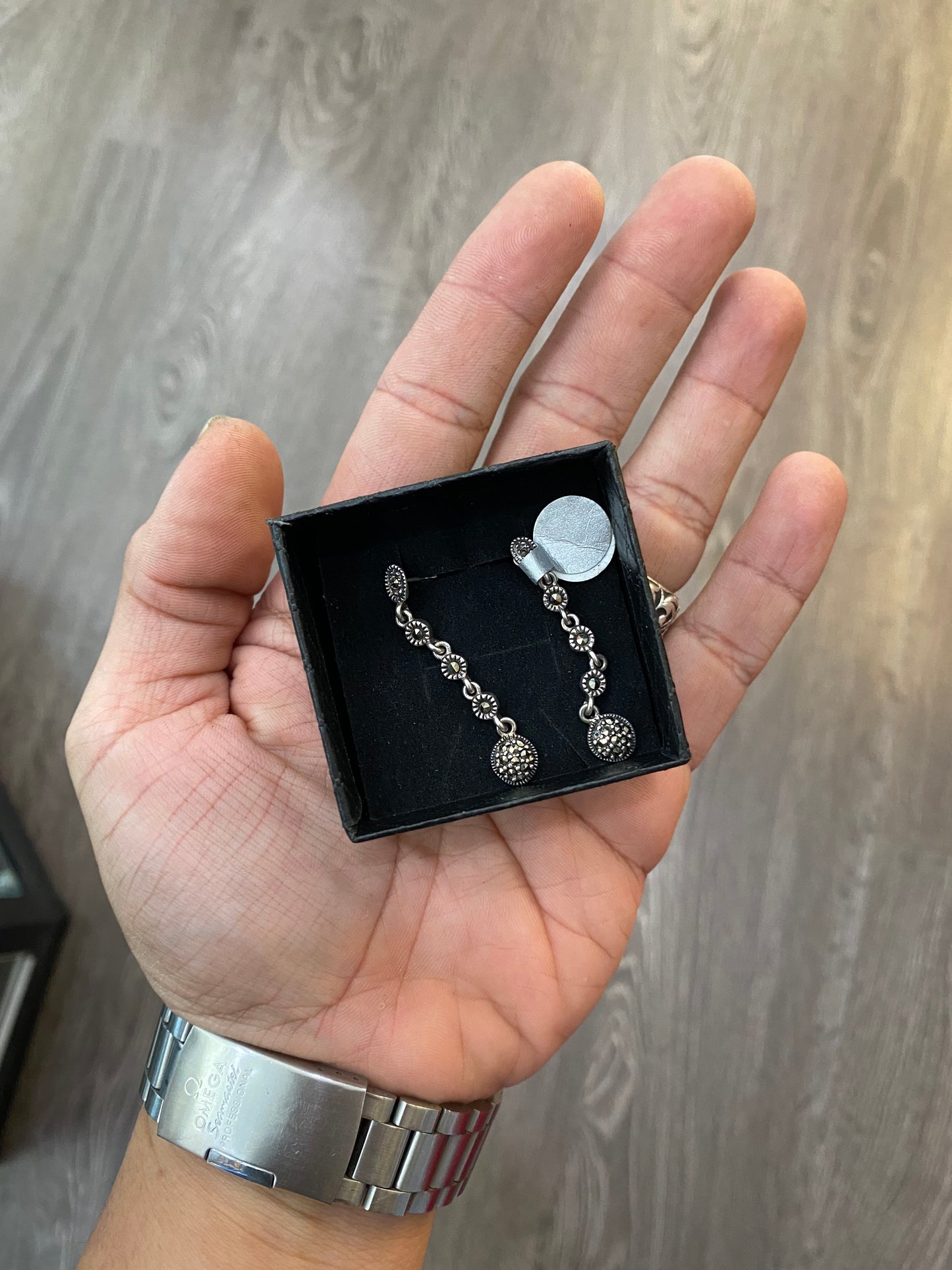 .925 Sterling Beaded Earrings