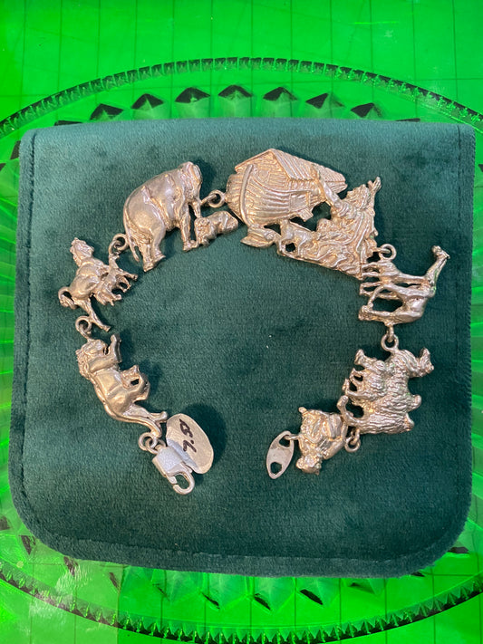 .925 Sterling Silver Noah’s Arc Bracelet 7.5”