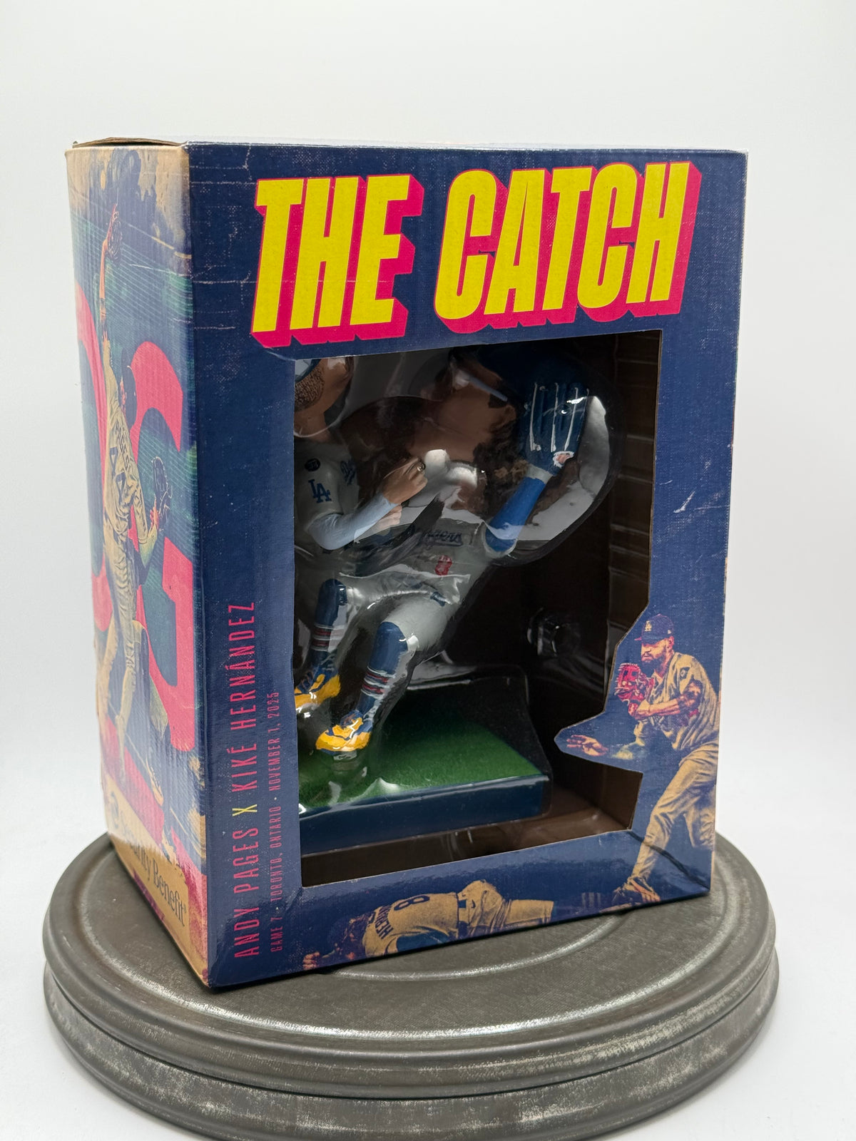 The Catch Andy Pages Kike Hernandez LA Dodgers Bobblehead 2025 – Original Box