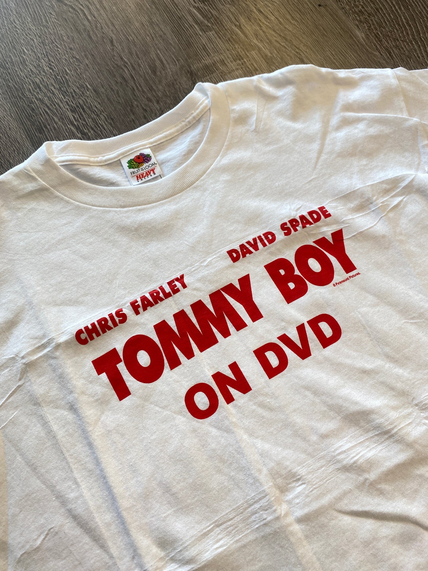 Vintage Y2K Tommy Boy DVD Promotional T-Shirt White Sz XL