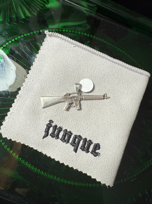 .925 Sterling silver gun pendant AK