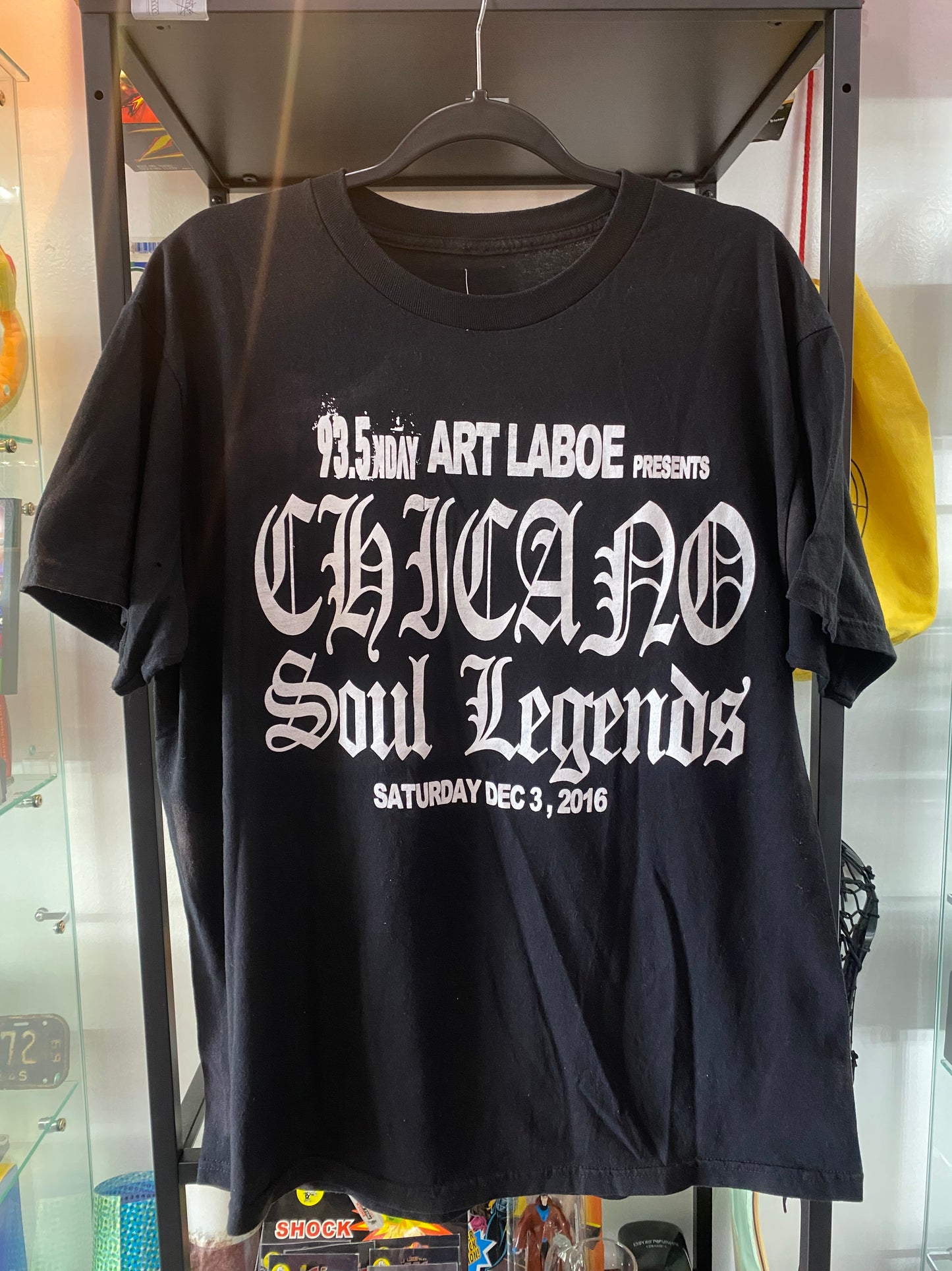 K Day Art Laboe Chicano Soul Legends T-Shirt Black Sz Large