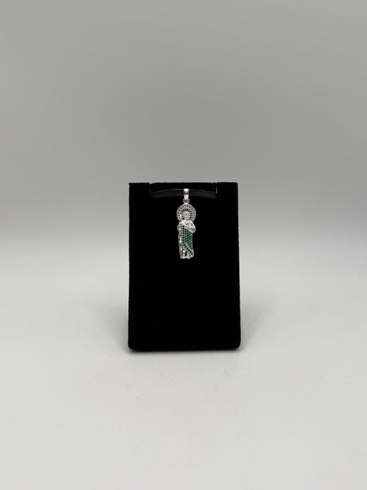 .925 Sterling Silver large San Judas pendant 1.5”