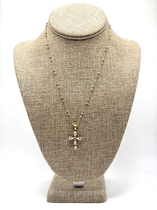 .925 Sterling Silver Gold Plated Rosary