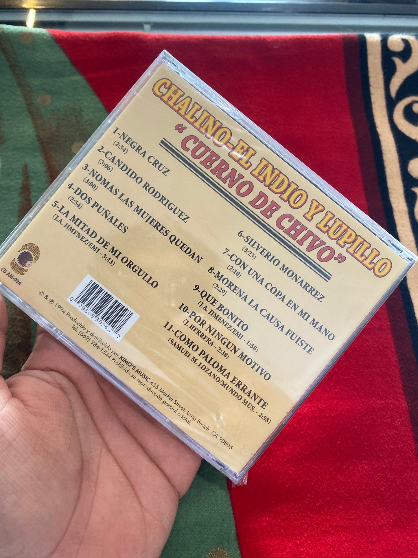 Chalino Sanchez Y Lupillo Cuerno De Chivo CD