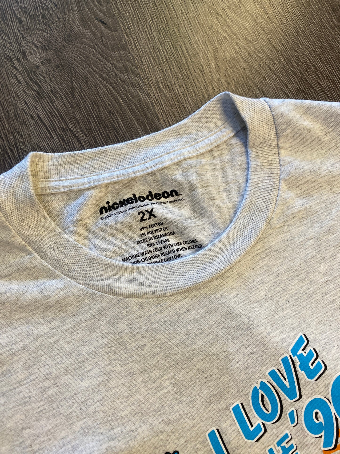 Nickelodeon I Love The 90s T-Shirt Grey Sz 2XL