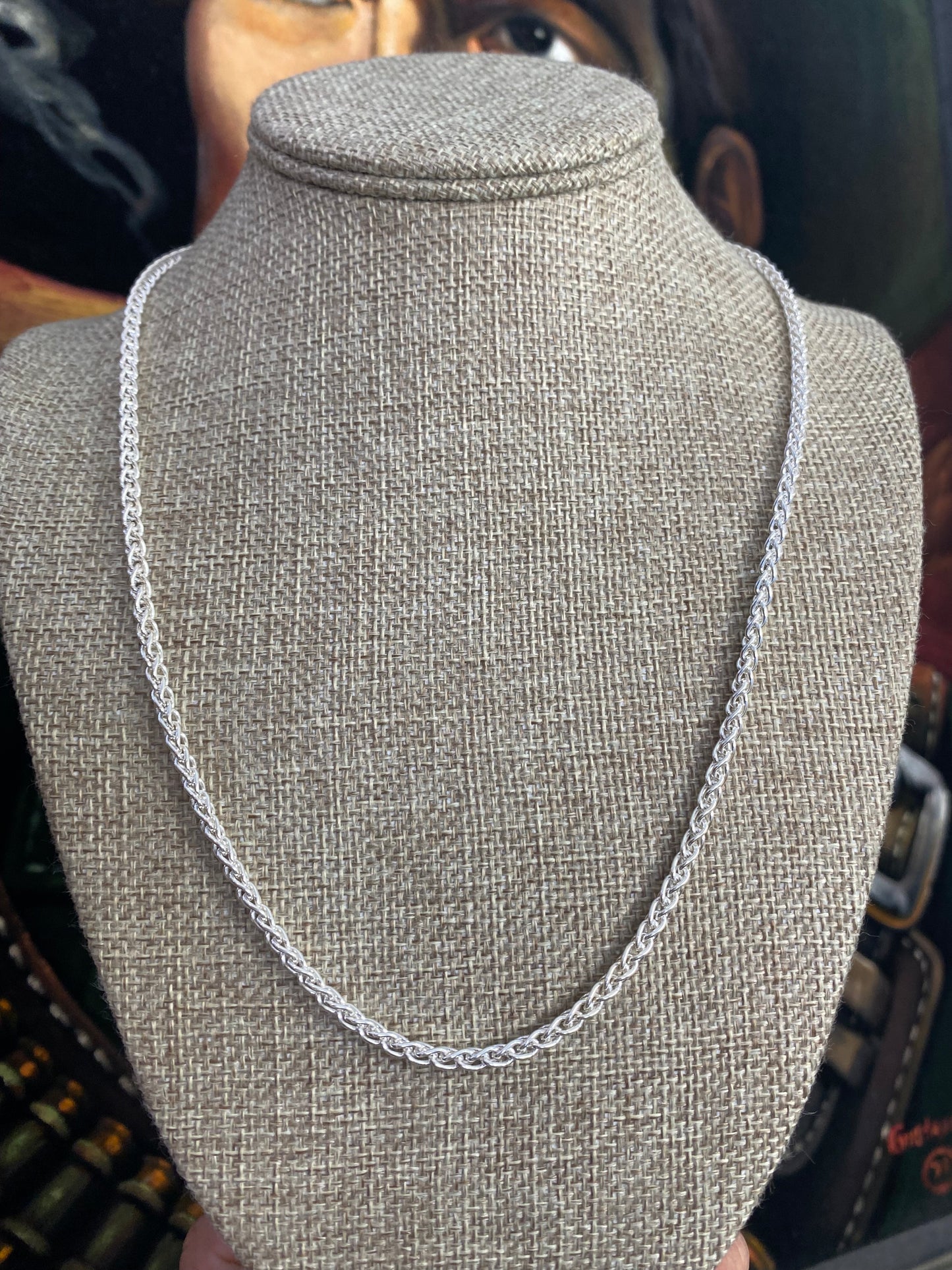 .925 Sterling Silver Venetian  Link Chain Sz 22”