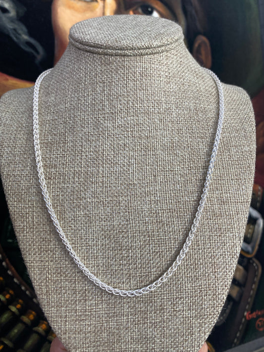 .925 Sterling Silver Venetian  Link Chain Sz 22”