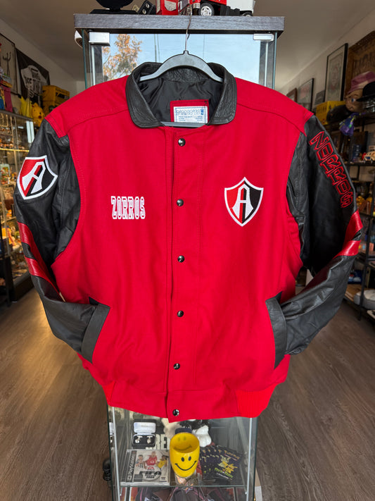 Vintage Atlas FC Leather Jacket black and red