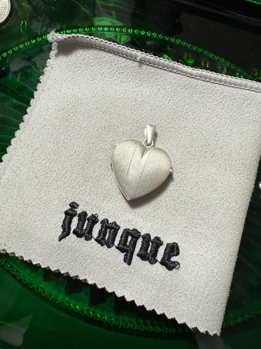 .925 Sterling silver heart locket pendant