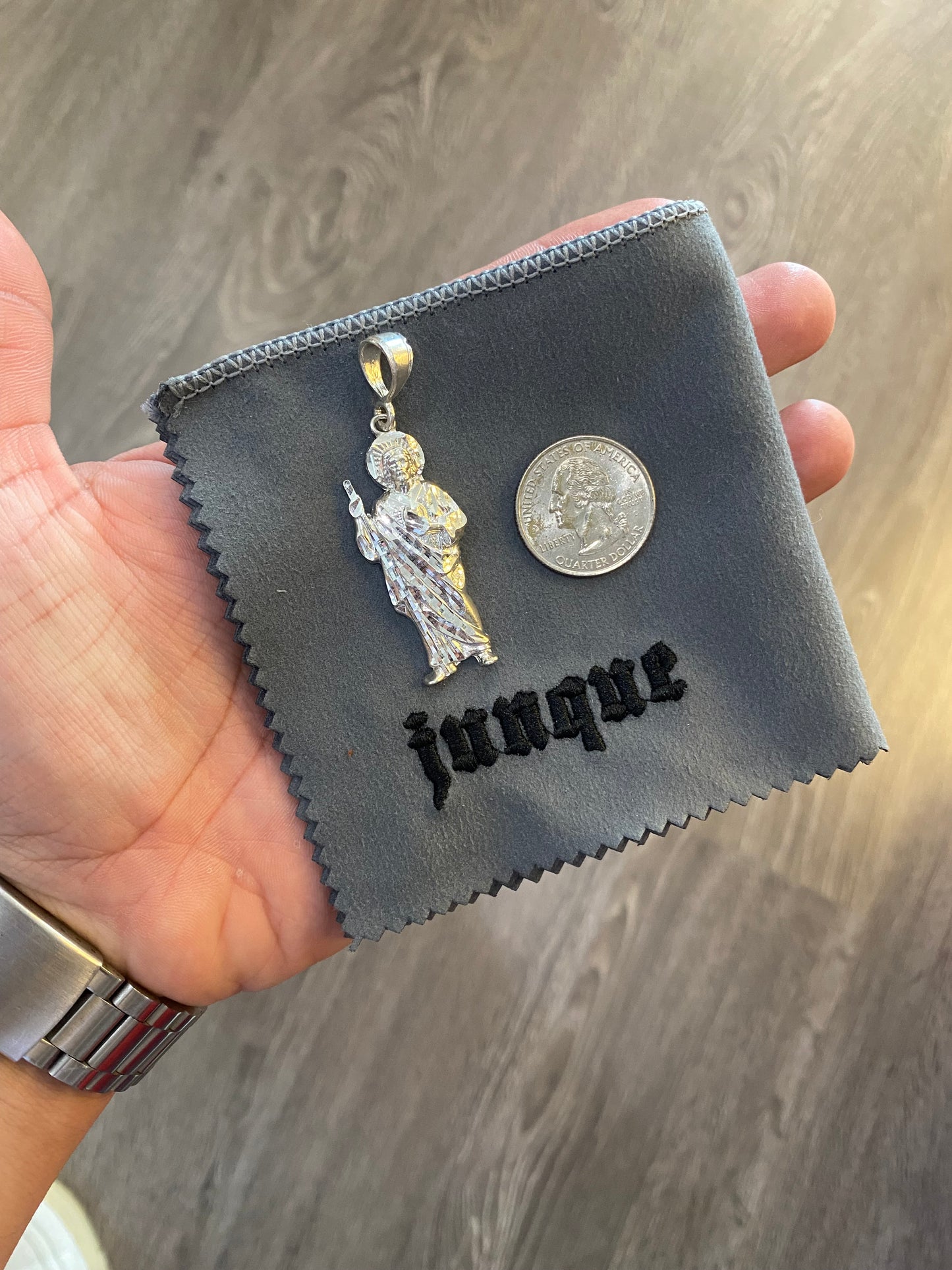 .925 Sterling Silver San Judas Pendant