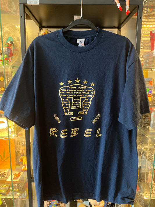 Vintage Y2K 2007 Pumas Rebel T-Shirt Navy Blue Sz XL