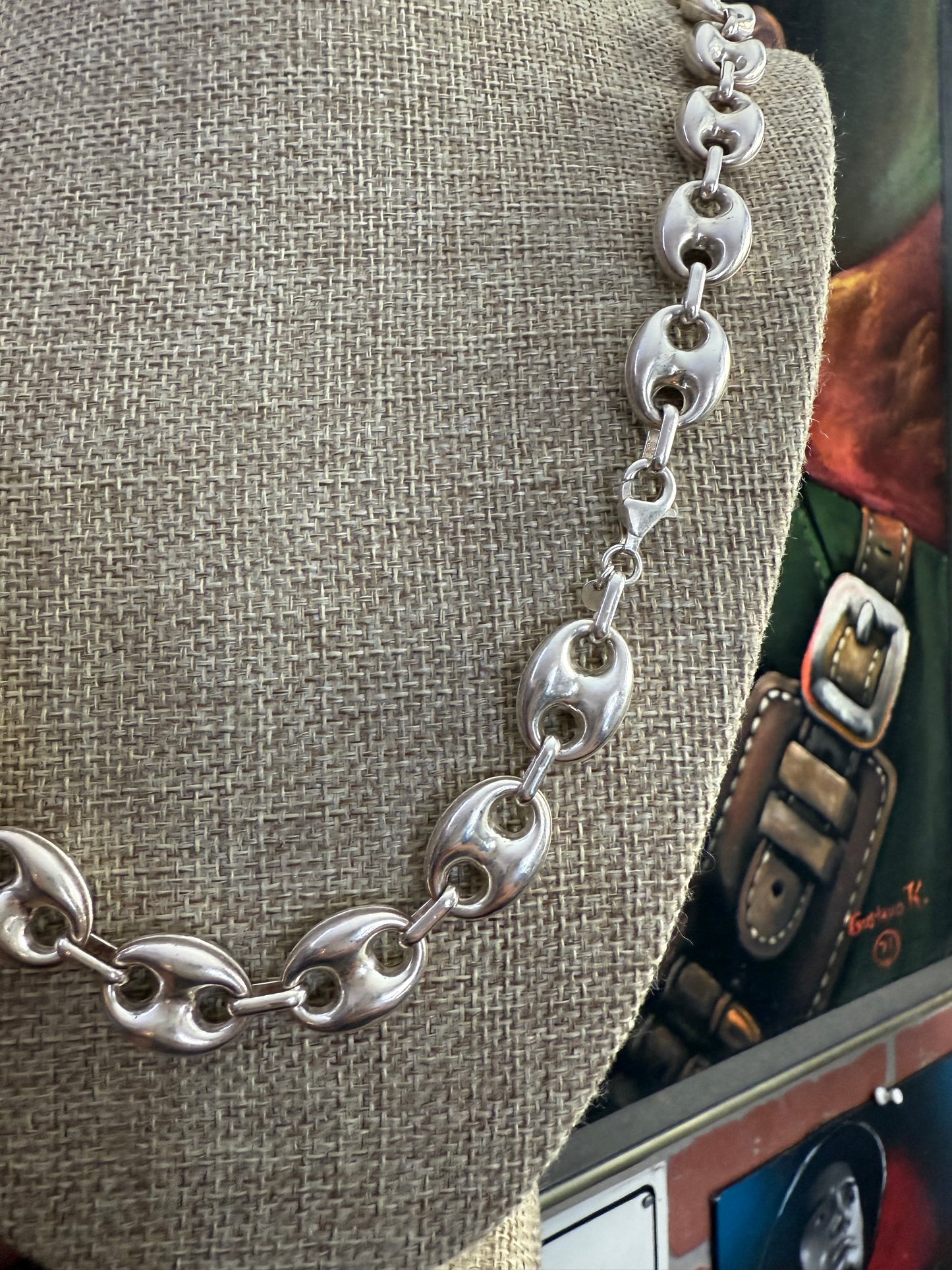 .925 Sterling silver Gucci link mariner chain 26”