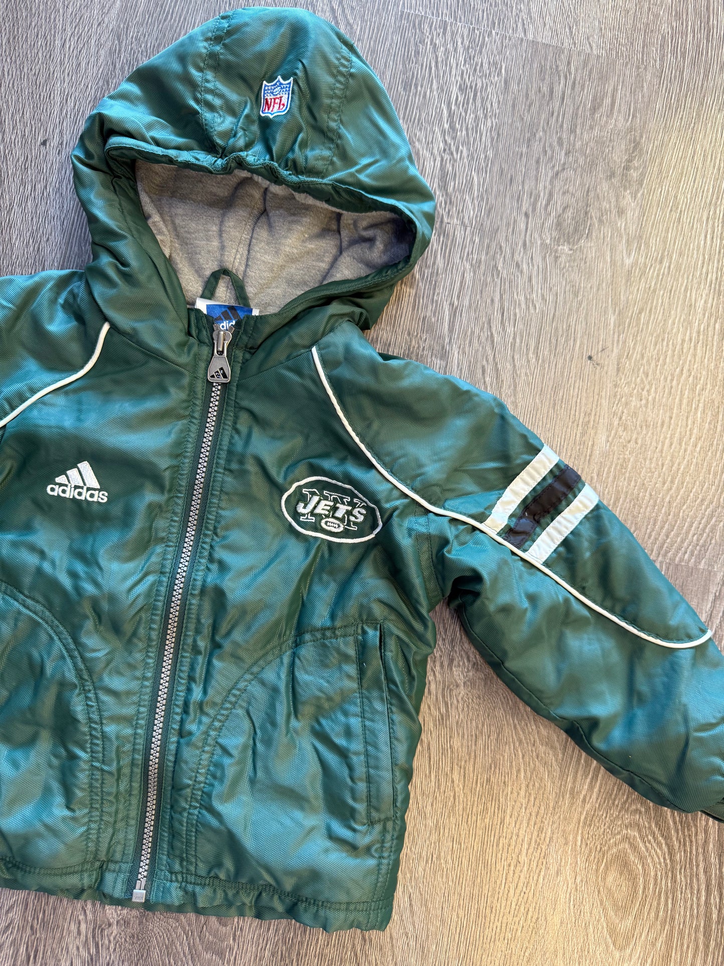 Vintage New York jets kids puffer jacket